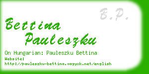 bettina pauleszku business card